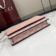 Okify Gucci Emblem Wallet On Chain In Pink 20x13x4cm  - 4