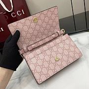 Okify Gucci Emblem Wallet On Chain In Pink 20x13x4cm  - 2