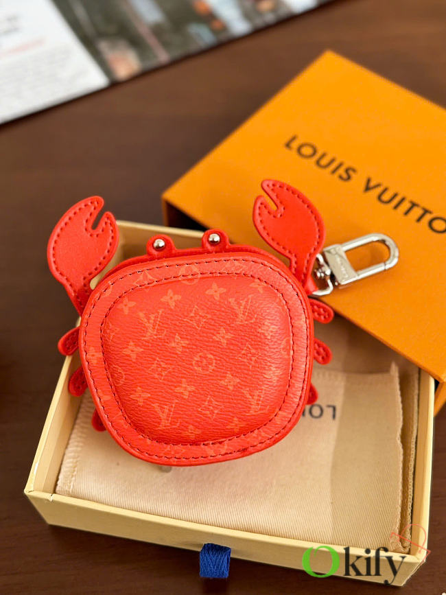 Okify Louis Vuitton Crab Bag Charm In Red - 1