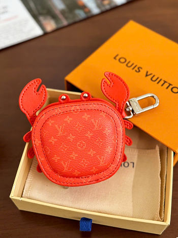 Okify Louis Vuitton Crab Bag Charm In Red