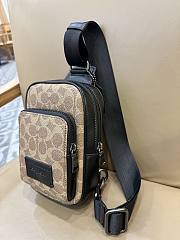Okify Coach CV763 Brown Sling Pack Bag For Men 13x20x5cm - 2