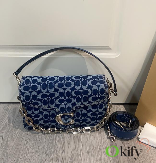 Okify Coach CAN15 Tabby Shoulder Bag In Blue 26x17x8cm  - 1