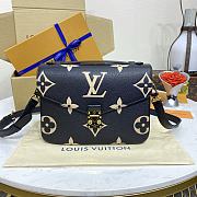 Okify Louis Vuitton Pochette Métis Bicolor Bag In Black And Beige M45773 25x19x7cm  - 1