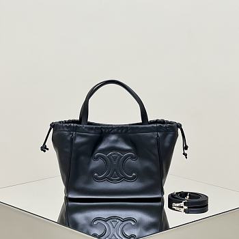 Okify Celine Cabas Small Drawstring Tote In Black 22x17x15cm 