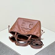 Okify Celine Cabas Small Drawstring Tote In Brown 22x17x15cm  - 2