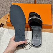 Okify Hermes Kelly Black Slides In Lizard EU34-41 - 3