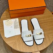 Okify Hermes Kelly White Slides EU34-41 - 1