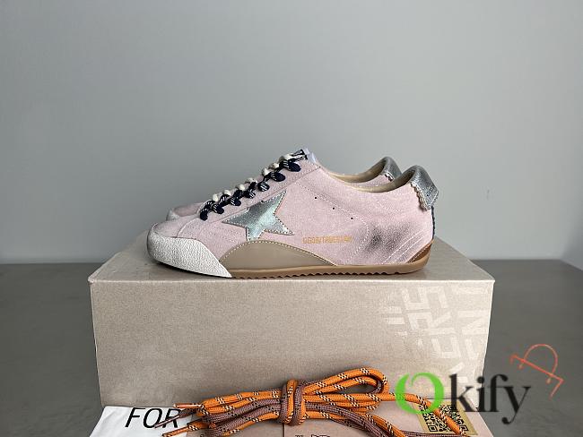 Okify Golden Goose True-Star In Pastel Pink Suede With Silver Star Sneakers EU35-40 - 1