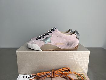 Okify Golden Goose True-Star In Pastel Pink Suede With Silver Star Sneakers EU35-40