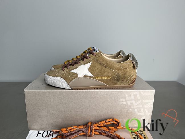 Okify Golden Goose True-Star In Tobacco-colored Suede With White Star Sneakers EU35-40 - 1
