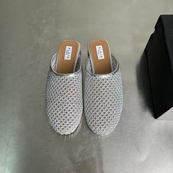 Okify Alaia Silver Mesh Mules EU35-42