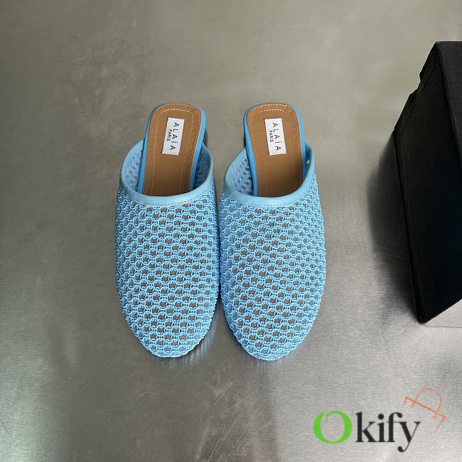 Okify Alaia Blue Mesh Mules EU35-42 - 1