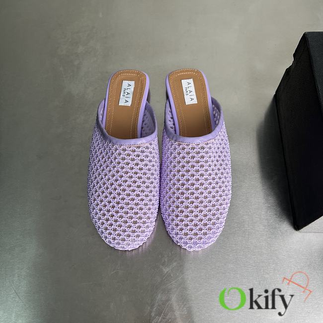 Okify Alaia Purple Mesh Mules EU35-42 - 1