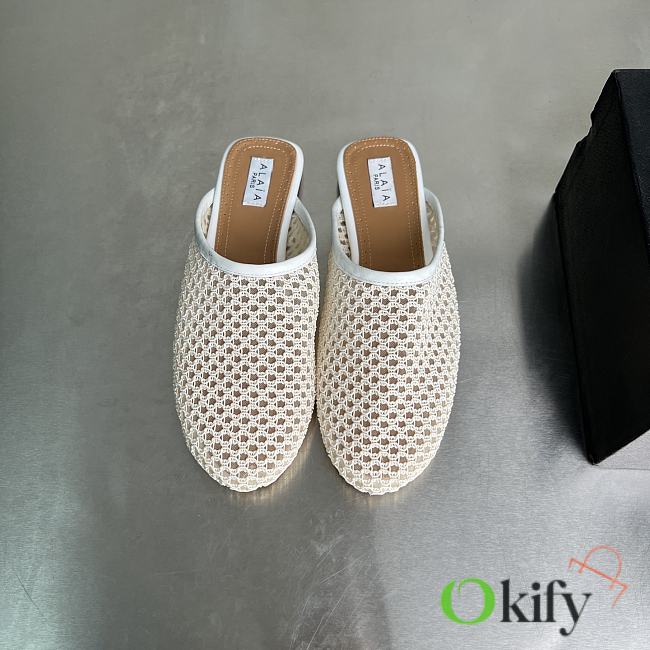 Okify Alaia White Mesh Mules EU35-42 - 1