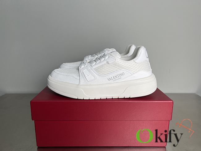 Okify Valentino White Mesh Sneakers EU35-45 4.5cm - 1