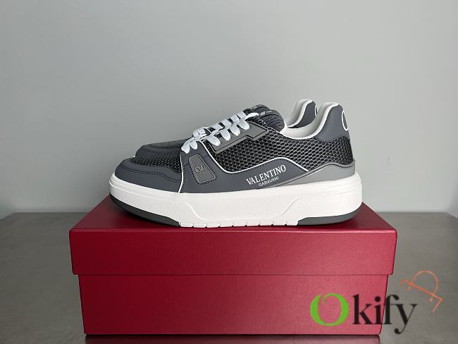 Okify Valentino Gray Mesh Sneakers EU35-45 4.5cm - 1