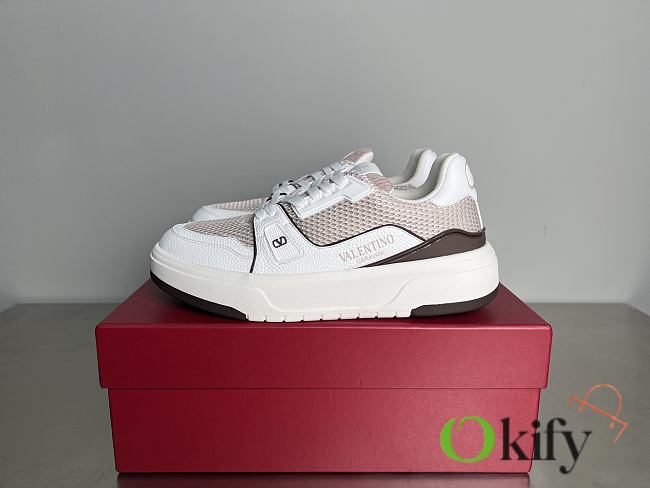 Okify Valentino Brown Mesh Sneakers EU35-45 4.5cm - 1