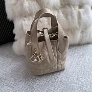 Okify Dior Toujours Vertical Nano Tote Bag In Beige 13x15x12cm - 1