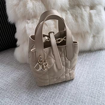 Okify Dior Toujours Vertical Nano Tote Bag In Beige 13x15x12cm