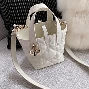 Okify Dior Toujours Vertical Nano Tote Bag In White 13x15x12cm - 3