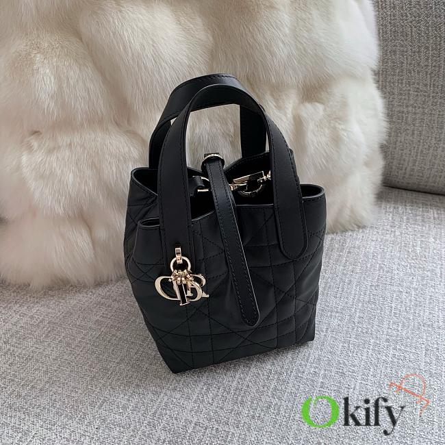 Okify Dior Toujours Vertical Nano Tote Bag In Black 13x15x12cm - 1