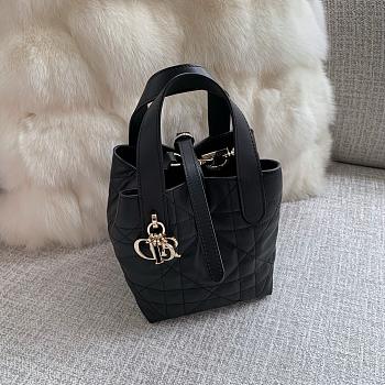 Okify Dior Toujours Vertical Nano Tote Bag In Black 13x15x12cm