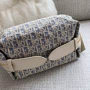Okify Dior D-Journey Oblique Bag In Blue And White 25.5x14.5x14cm - 6