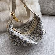 Okify Dior D-Journey Oblique Bag In Blue And White 25.5x14.5x14cm - 4
