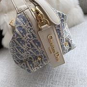Okify Dior D-Journey Oblique Bag In Blue And White 25.5x14.5x14cm - 2