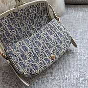 Okify Dior Bobby Oblique Bag In Blue And White 21x12x5cm - 3