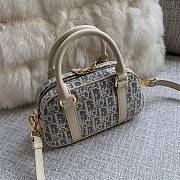 Okify Dior D-Vibe East-West Nano Bag In Blue And White 20.5x12x7cm   - 2
