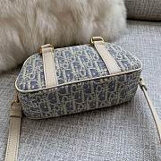 Okify Dior D-Vibe East-West Nano Bag In Blue And White 20.5x12x7cm   - 5