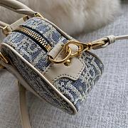 Okify Dior D-Vibe East-West Nano Bag In Blue And White 20.5x12x7cm   - 6