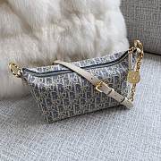 Okify Dior Hobo Oblique Bag In Blue And White 22x14.5x10cm  - 1