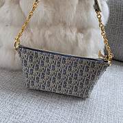 Okify Dior Hobo Oblique Bag In Blue And White 22x14.5x10cm  - 6