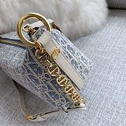 Okify Dior Hobo Oblique Bag In Blue And White 22x14.5x10cm  - 4