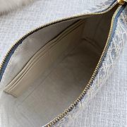 Okify Dior Hobo Oblique Bag In Blue And White 22x14.5x10cm  - 2