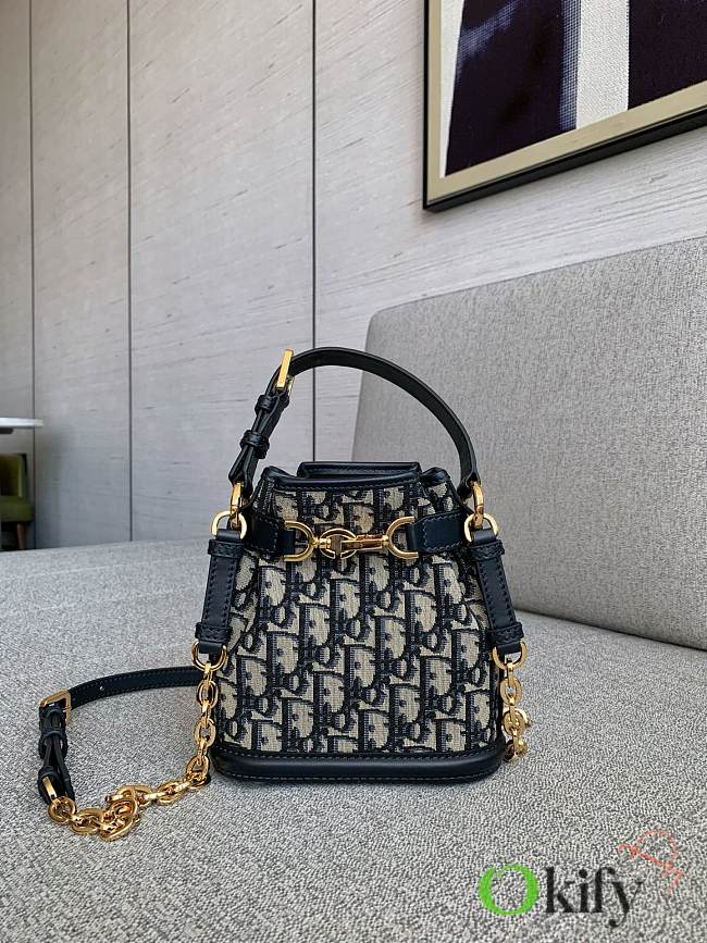 Okify Dior C'est Blue Oblique Bag 17x18x7cm - 1