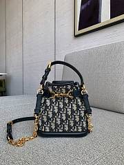 Okify Dior C'est Blue Oblique Bag 17x18x7cm - 1