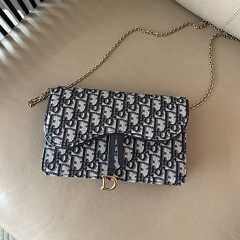 Okify Dior WOC Blue Oblique Bag 22x14.5x3.5cm 