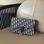 Okify Dior WOC Blue Oblique Bag 22x14.5x3.5cm  - 3