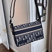 Okify Dior Small Diorcamp Bag In Blue Oblique 23x15x8cm - 5