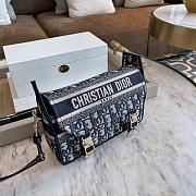 Okify Dior Small Diorcamp Bag In Blue Oblique 23x15x8cm - 4
