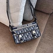 Okify Dior Small Diorcamp Bag In Blue Oblique 23x15x8cm - 1