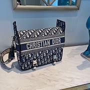 Okify Dior Medium Diorcamp Bag In Blue Oblique 28x24x12cm - 1