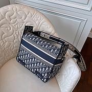 Okify Dior Medium Diorcamp Bag In Blue Oblique 28x24x12cm - 6