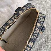 Okify Dior Medium D-Vibe Bowling Bag In Blue Oblique 25x16x9.5cm  - 6