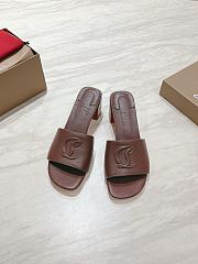 Okify Christian Louboutin Dark Brown Mule Sandals 8.5cm EU34-43 - 3