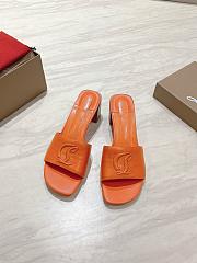 Okify Christian Louboutin Orange Mule Sandals 8.5cm EU34-43 - 5