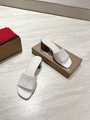 Okify Christian Louboutin White Mule Sandals 8.5cm EU34-43 - 2
